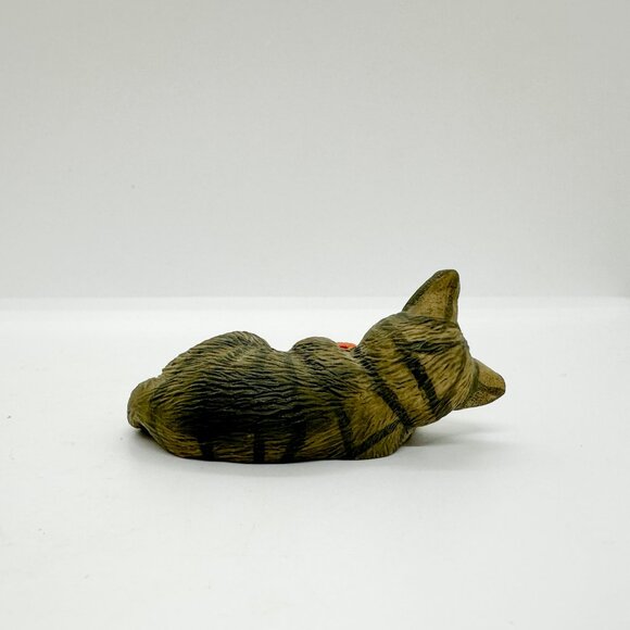 Vintage Set Resin Tabby Cats Playing Yarn Kittens 90s - Picture 15 of 16